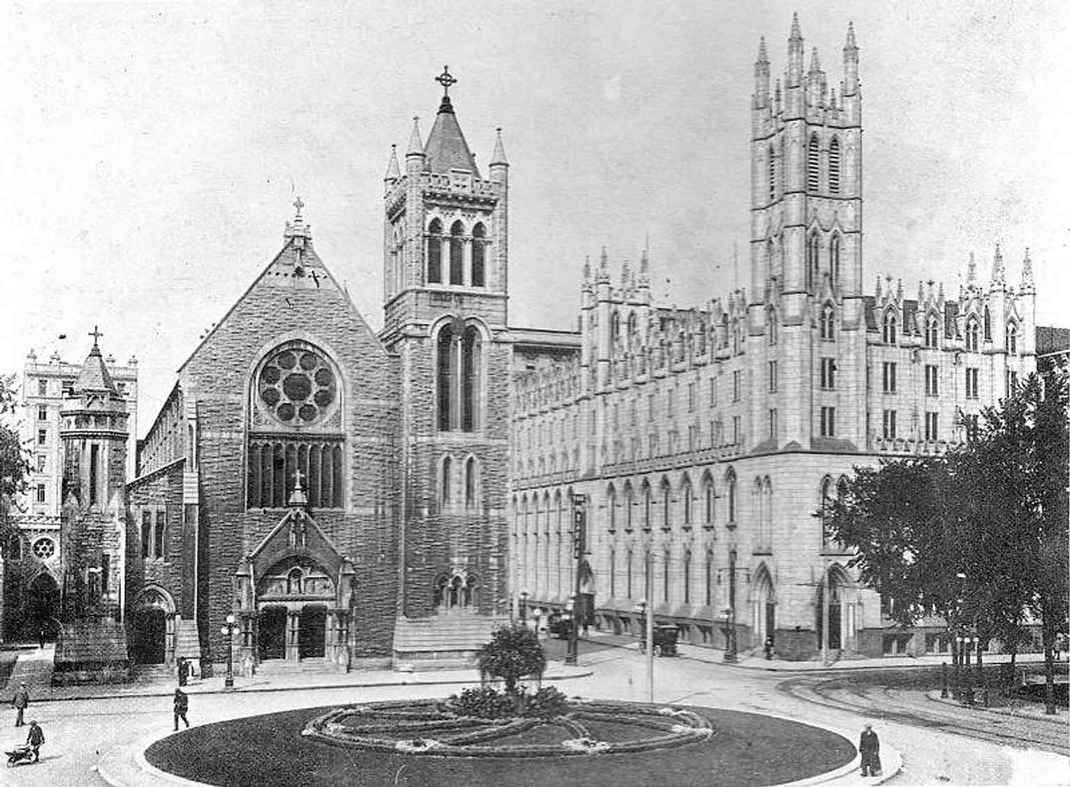 Columbus Circle around 1900, before the monument was added, when the area was still known by earlier names.