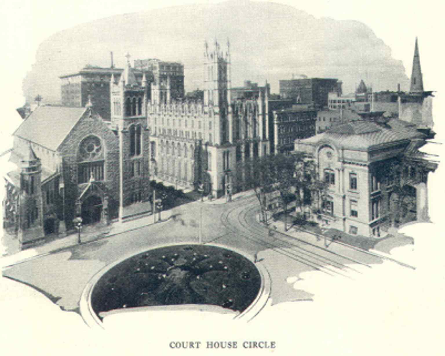 Columbus Circle in the 1920s, showing the plaza before the Columbus Monument’s 1934 dedication.