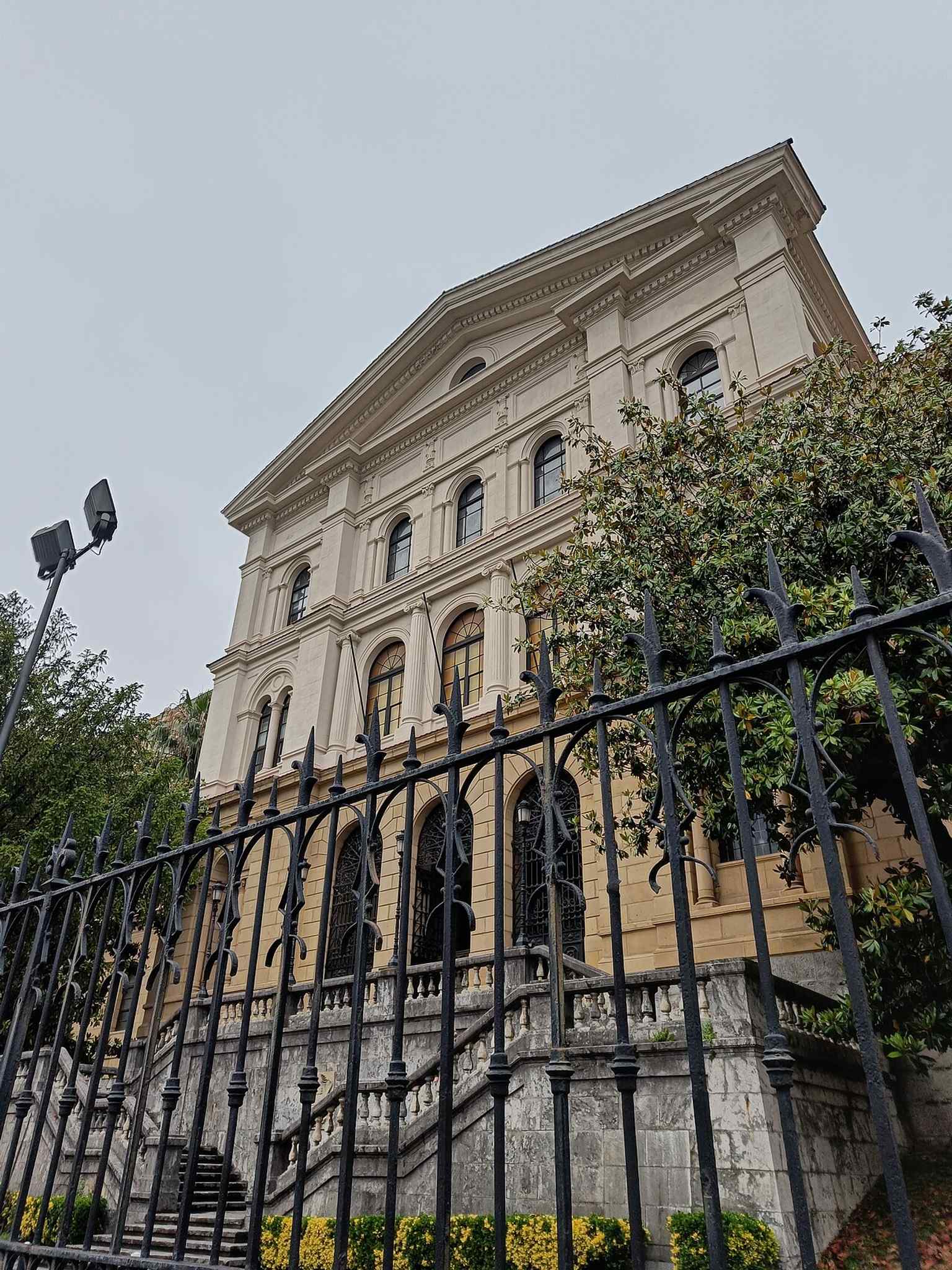 The main façade of Deusto’s La Literaria building, the historic heart of the university founded by the Jesuits in 1886.