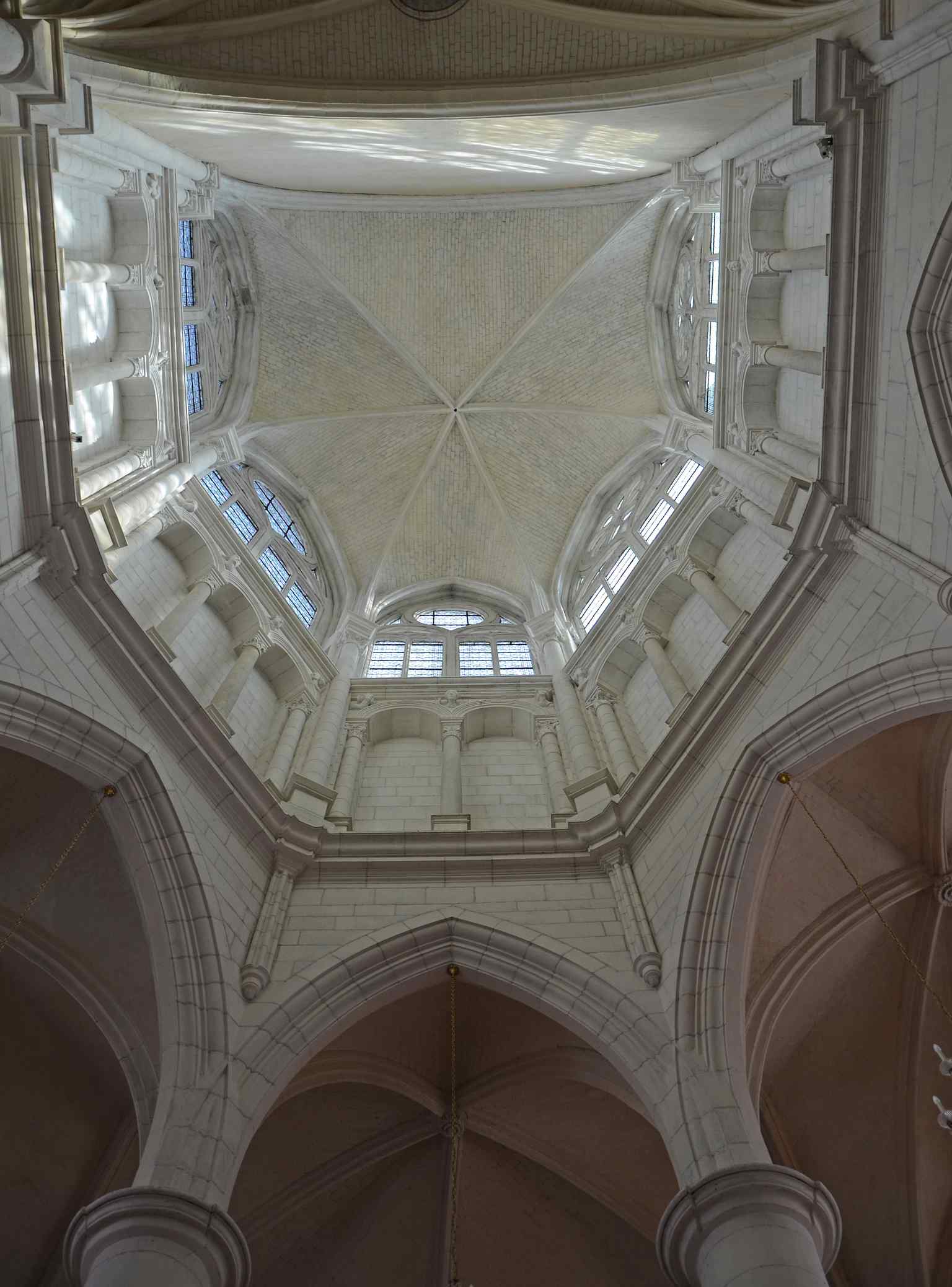 View the exterior of the Church of Saint-Eusèbe, which was originally built outside the city walls before being incorporated into Auxerre's defenses in 1196.