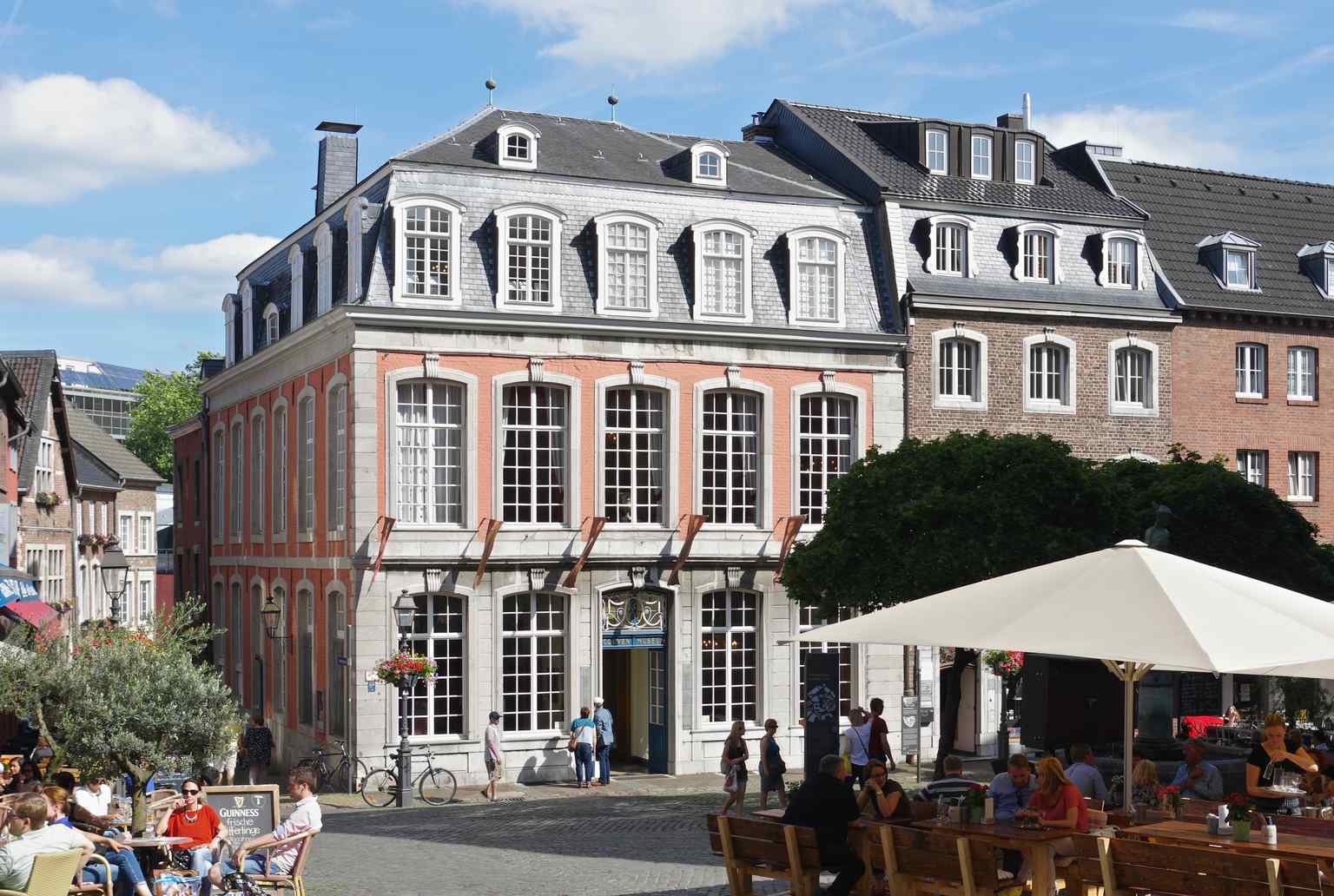 The Couven Museum, housed in the historic Haus Monheim, reopened here in 1958 after its original building was destroyed during World War II.