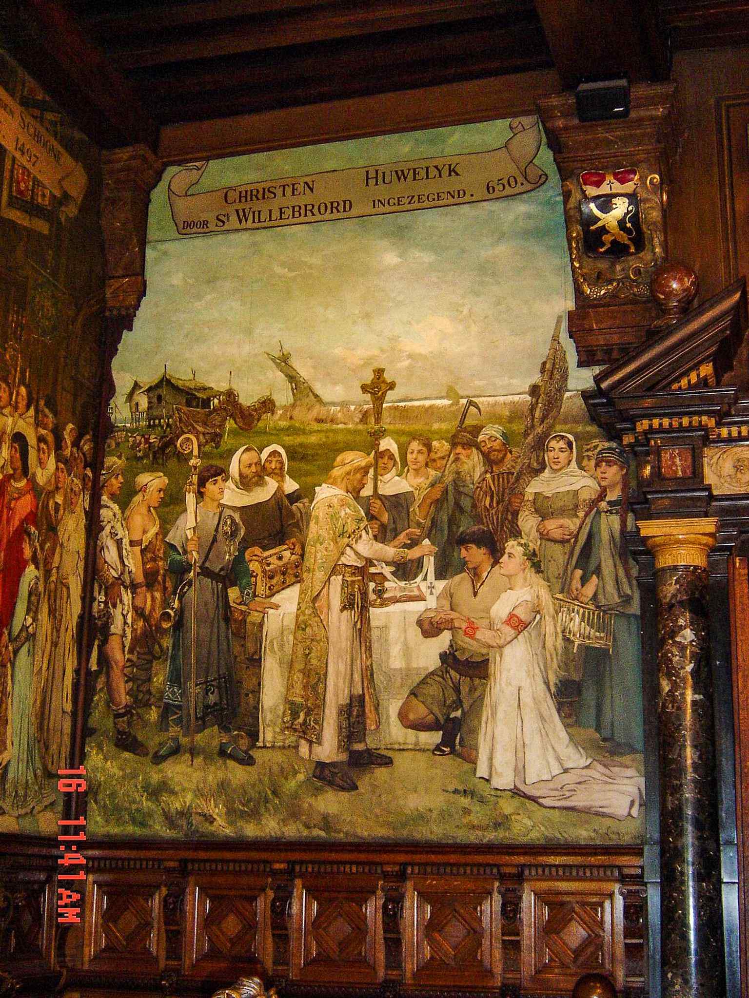 A detailed interior view from 2005 captures the ornate restored spaces that now mask the building’s once-open Renaissance courtyard.
