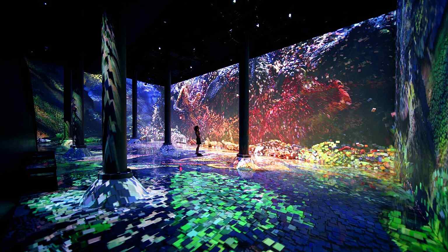 A high-tech immersive artwork, echoing MoMA PS1’s experimental spirit after the 2000 merger brought a laboratory for contemporary art into the MoMA orbit.