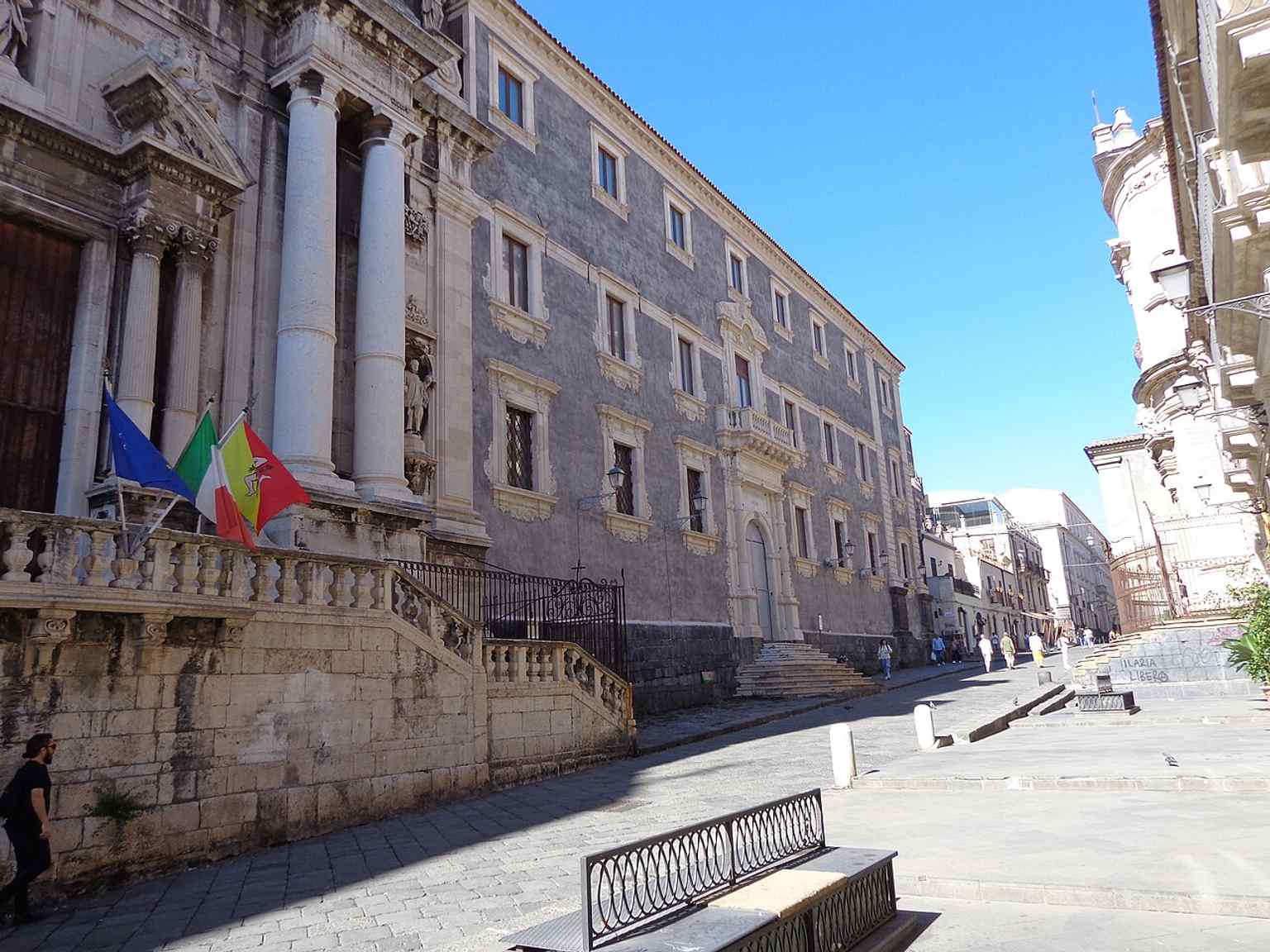 San Francesco Borgia beside the Jesuit College — this neighboring church is part of the same Jesuit complex where Vincenzo Bellini was baptized.