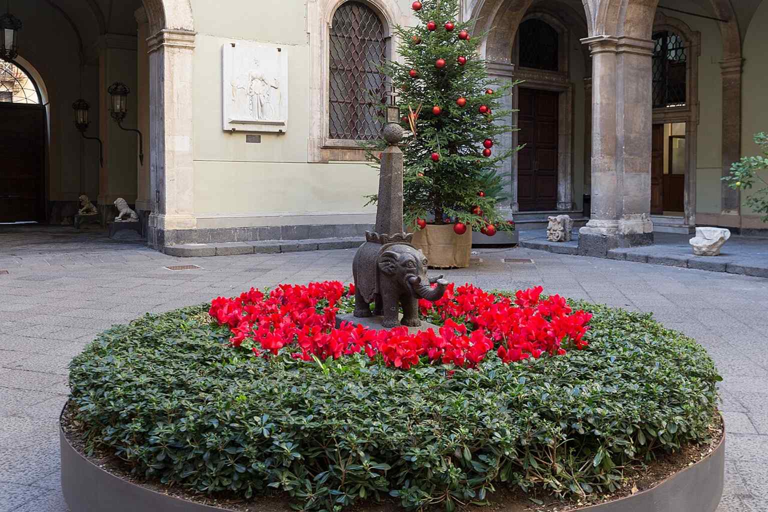A crisp modern view of the palace frontage, useful for introducing the building as Catania’s current town hall.