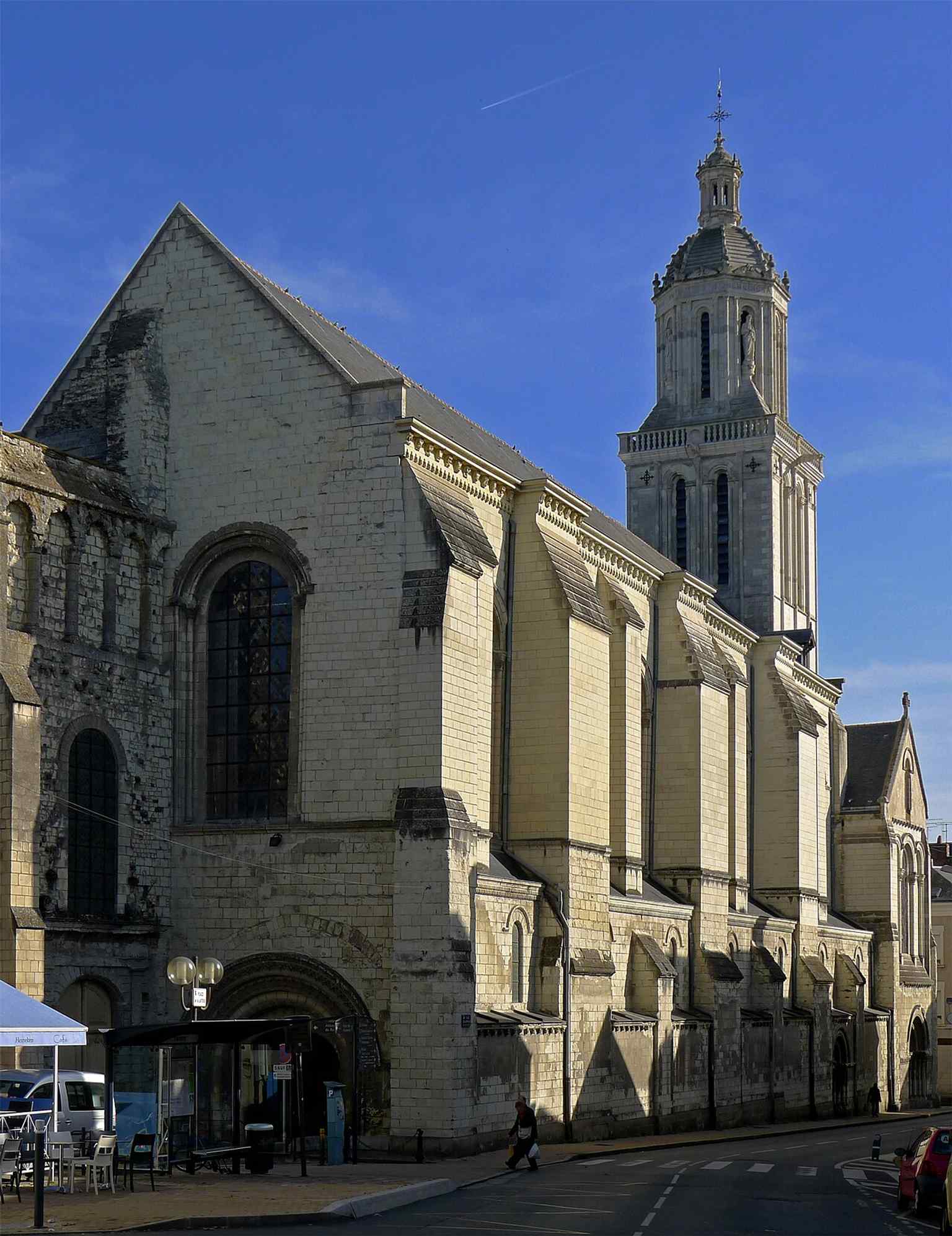 A general view of the Church of the Trinity, a historic monument in Angers classified in 1840.
