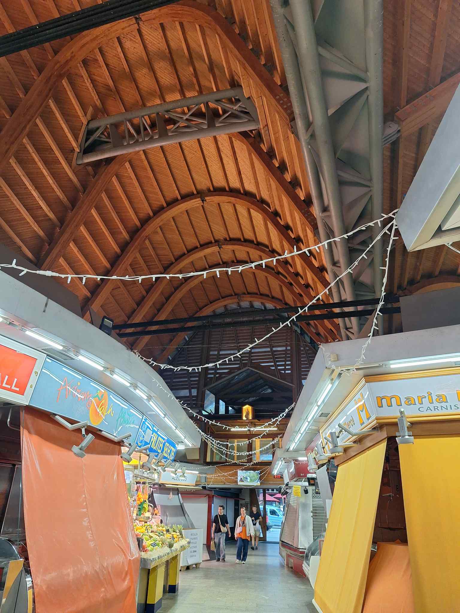 The exterior of the Santa Caterina Market, featuring its iconic colorful roof. (2024)