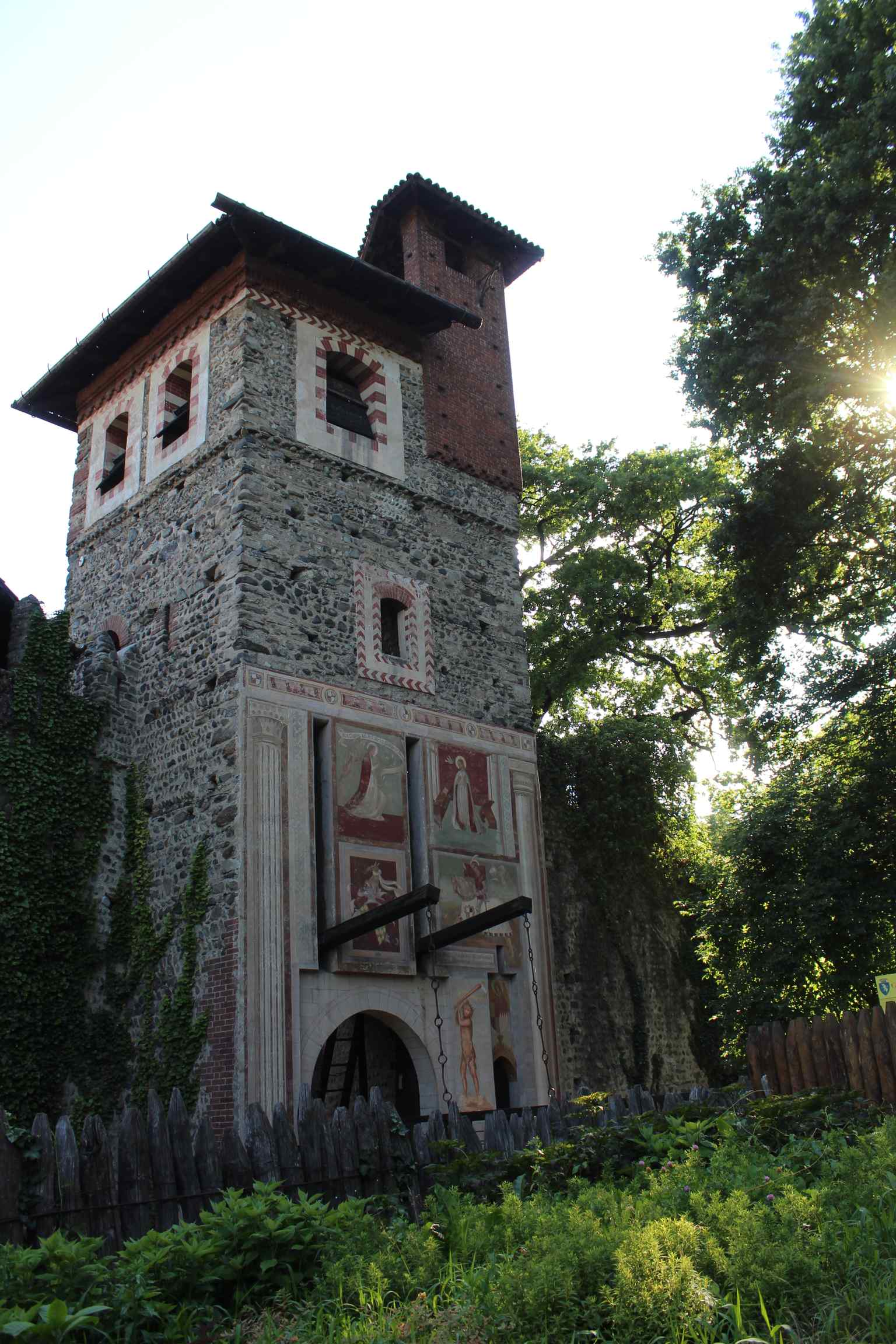 The imposing entrance to the village in 2021, whose walls hold the memories of historic craftsmen despite recent closures.