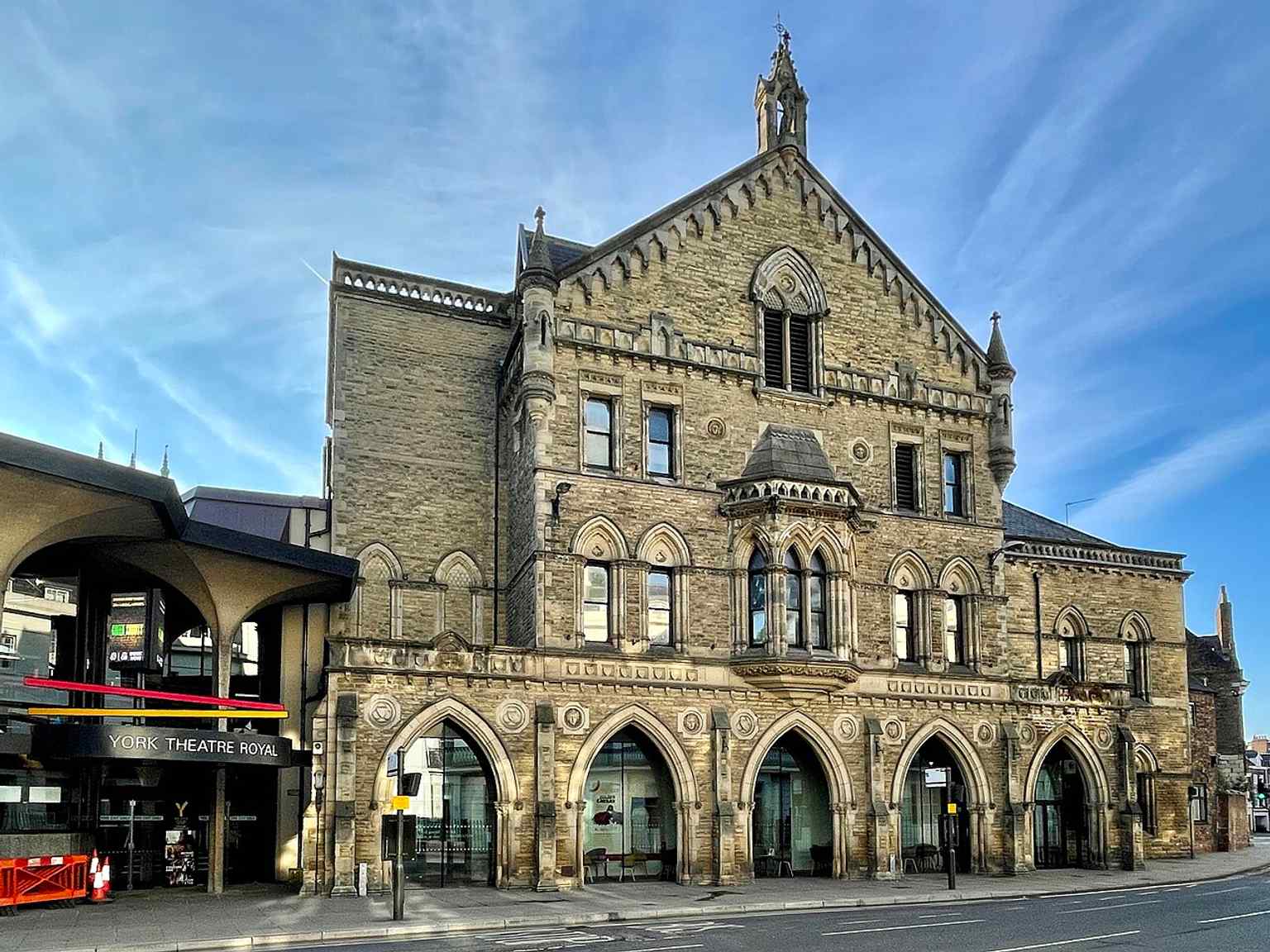The front of York Theatre Royal on St Leonard’s Place — this Grade II* listed theatre dates back to 1744 and still anchors the city centre.