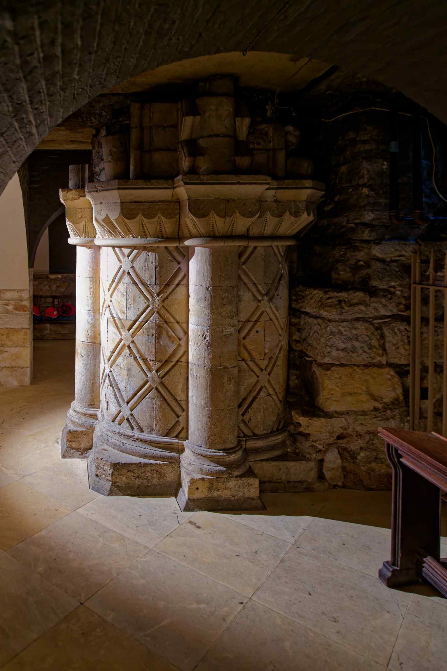 The atmospheric undercroft of York Minster, where remnants of the Roman fortress of Eboracum lie hidden beneath the medieval pavement (2024).