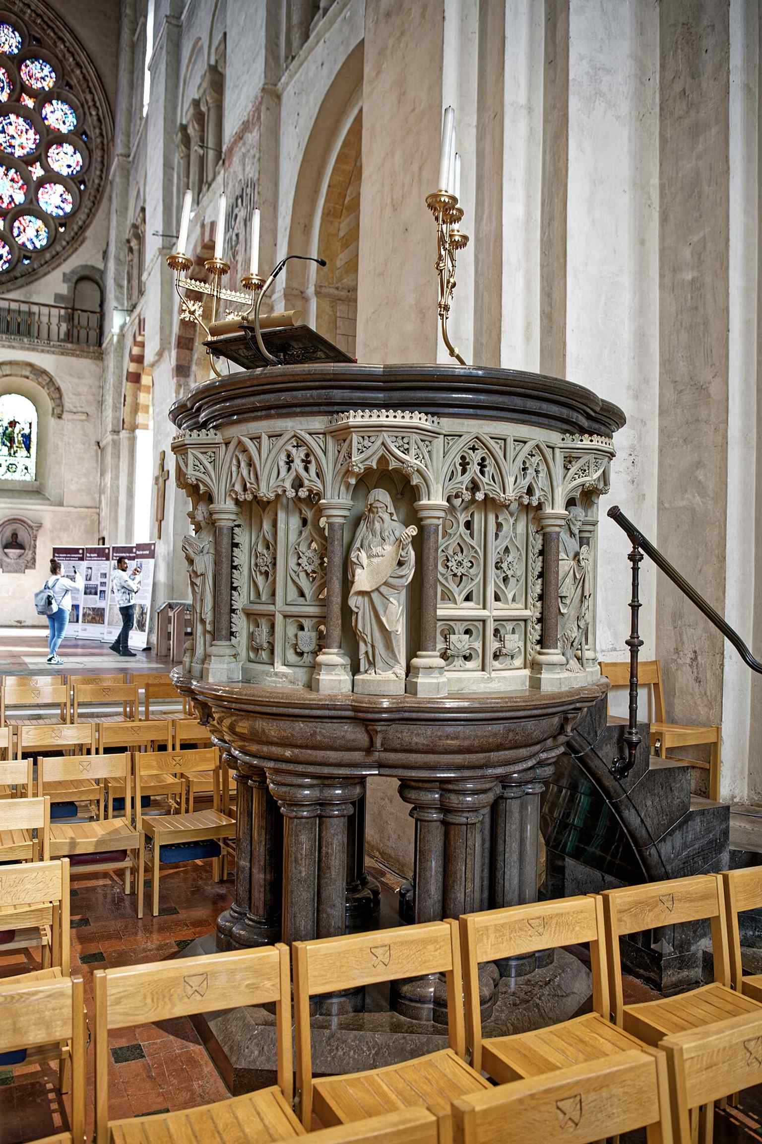 The Shrine of Saint Amphibalus, recalling the priest sheltering Alban in the martyr legend and the cathedral’s long cult of saints.