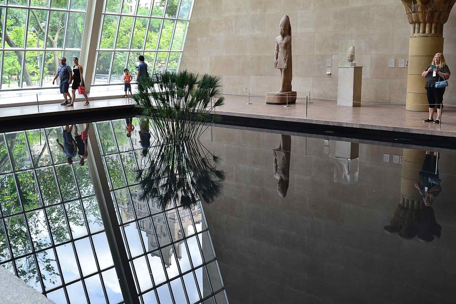 A wide 2013 view from the Egyptian galleries, showing the museum setting around the temple rather than the temple alone.