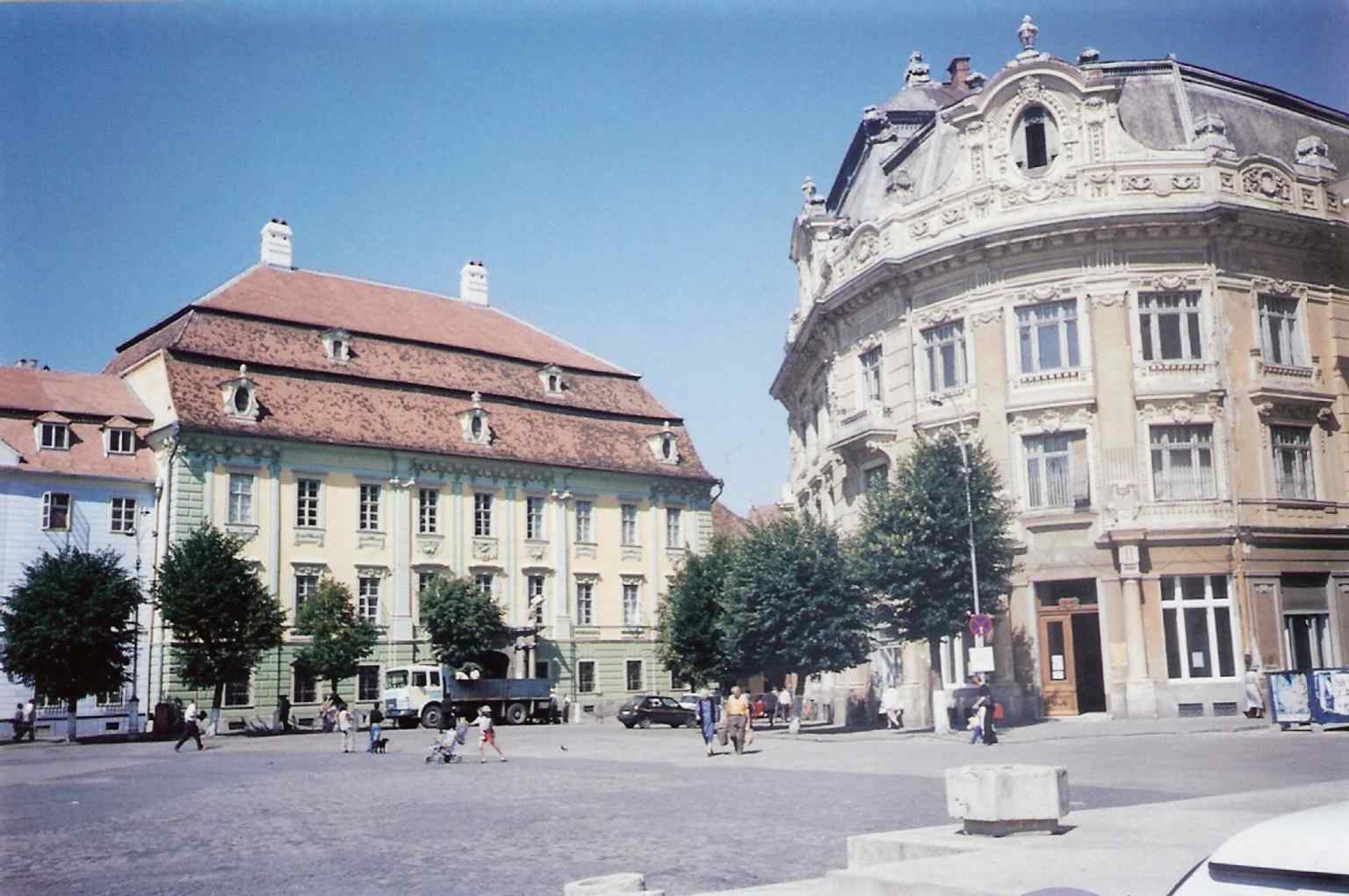 This welcoming facade belongs to the Brukenthal National Museum, first opened to the public in 1817 as Romania's oldest such institution.