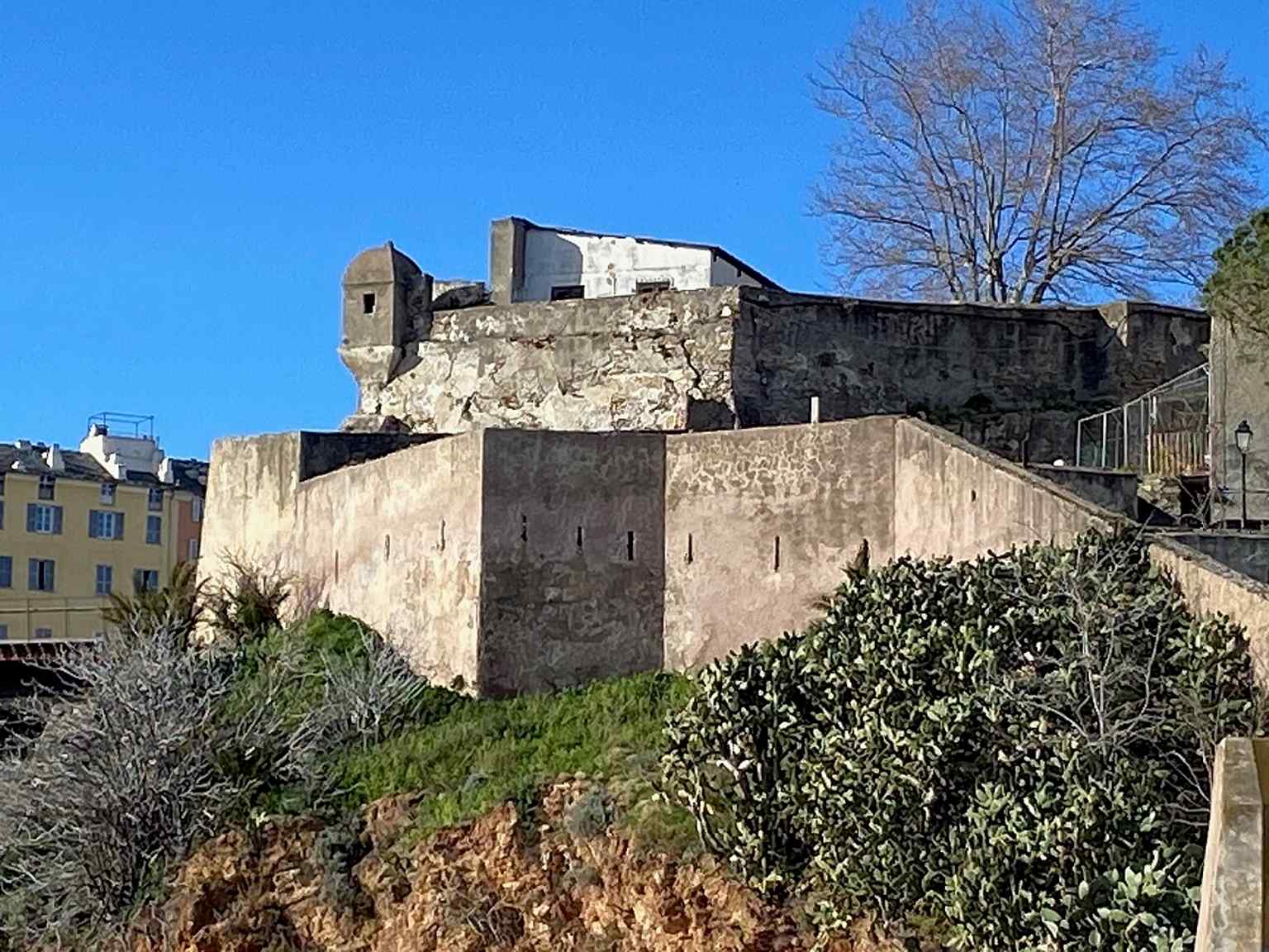 Nachtansicht des alten Hafens, wo die beleuchtete Uferpromenade Bastias lebendige maritime Identität nach Einbruch der Dunkelheit einfängt.