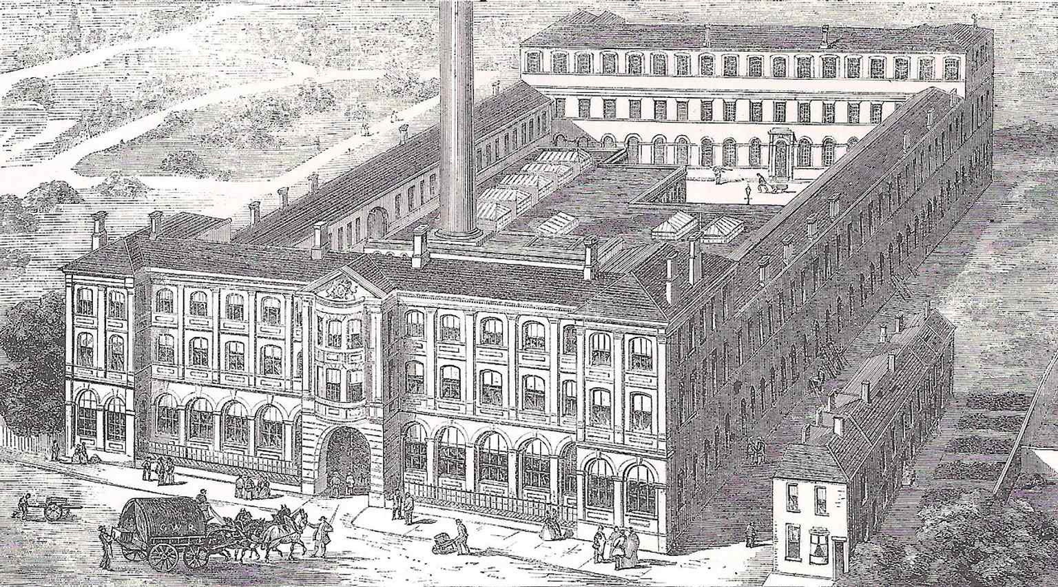 The Birmingham Mint as it appeared in 1862, when the firm had just moved into its purpose-built Icknield Street works during its rapid expansion.