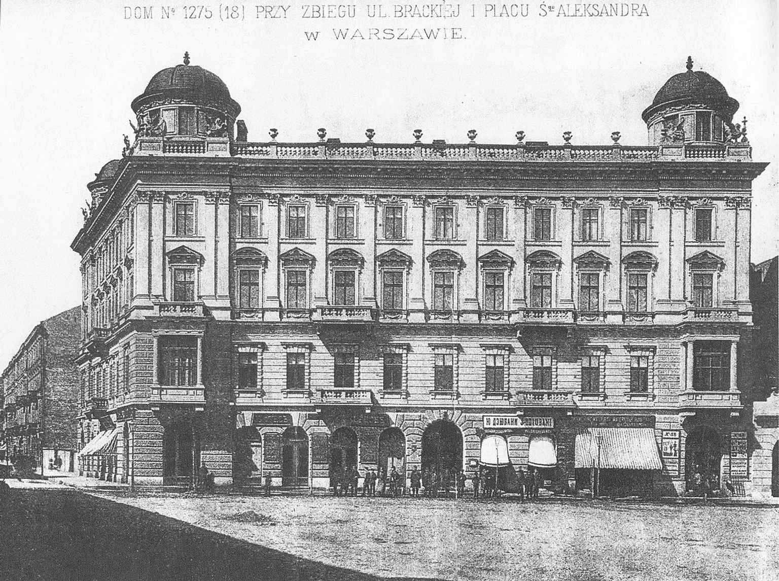 The tenement soon after opening in 1886, when Józef Huss designed its lavish Renaissance Revival façade for the Fuchs family.