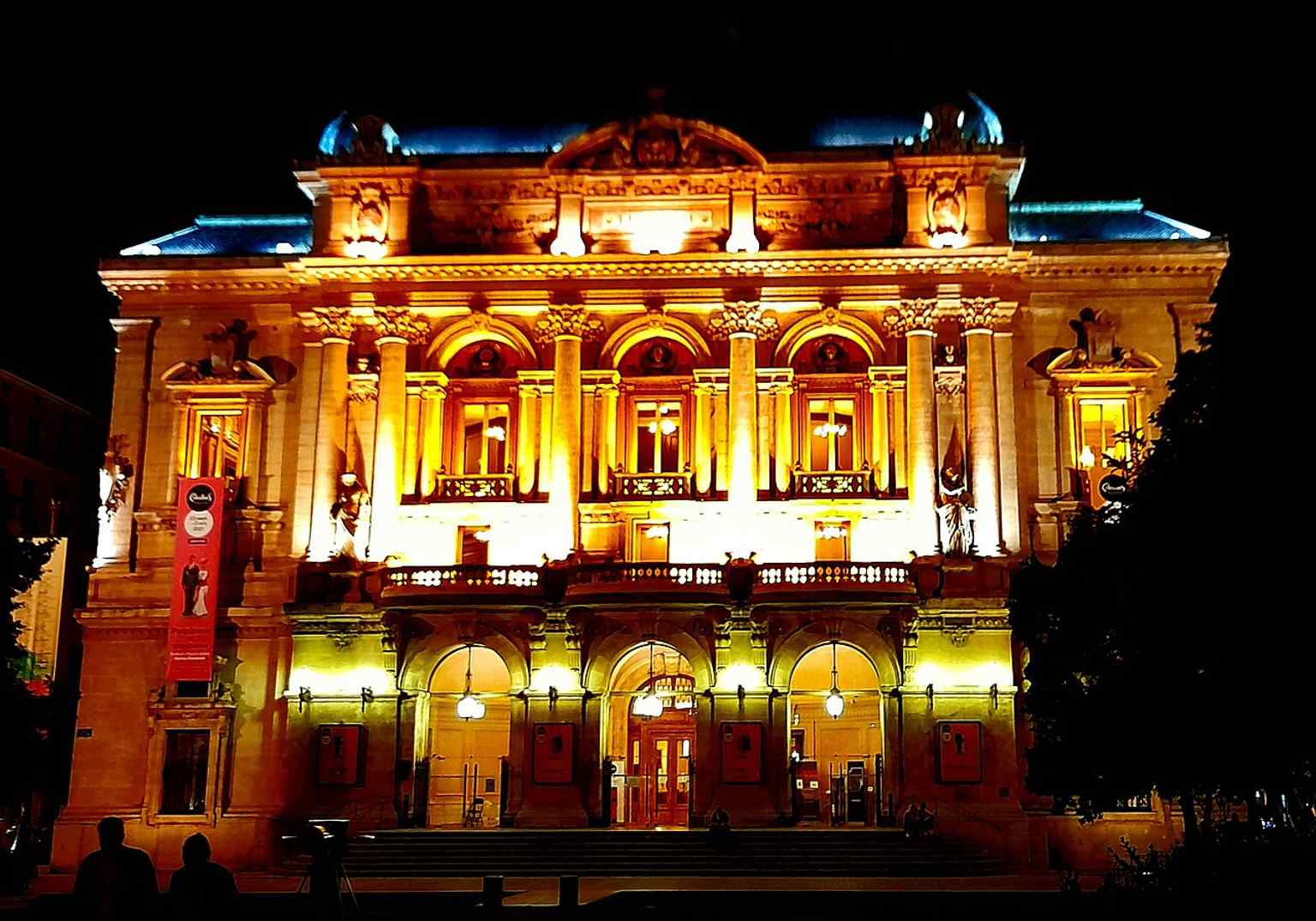 The theatre’s main façade today — the restored 19th-century building that still marks Place des Célestins.