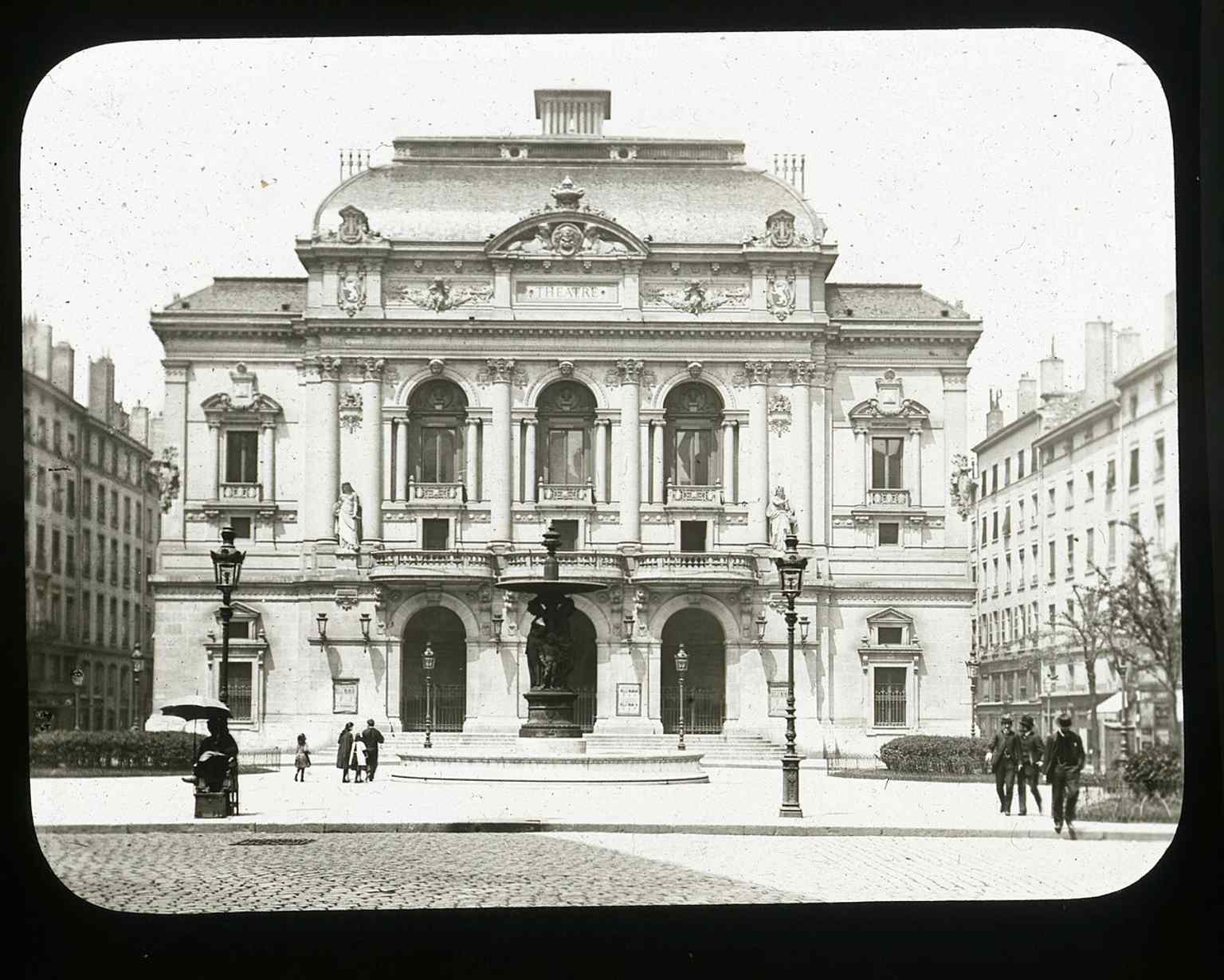 A rare 1884 photograph of the theatre soon after reconstruction, following the 1880 fire.