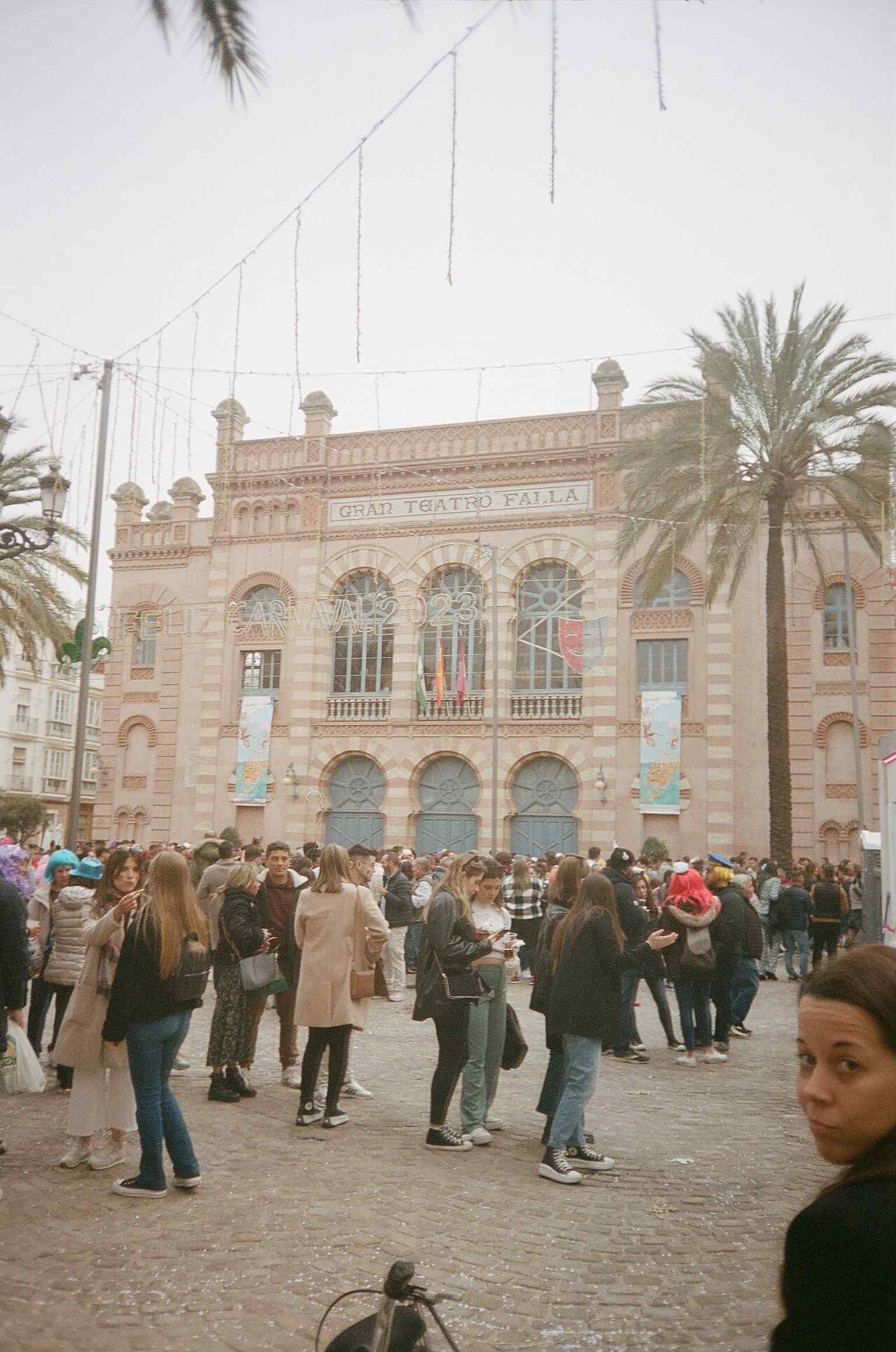 The Gran Teatro Falla dressed for Carnival — a fitting image for the venue that hosts the famous COAC every February.