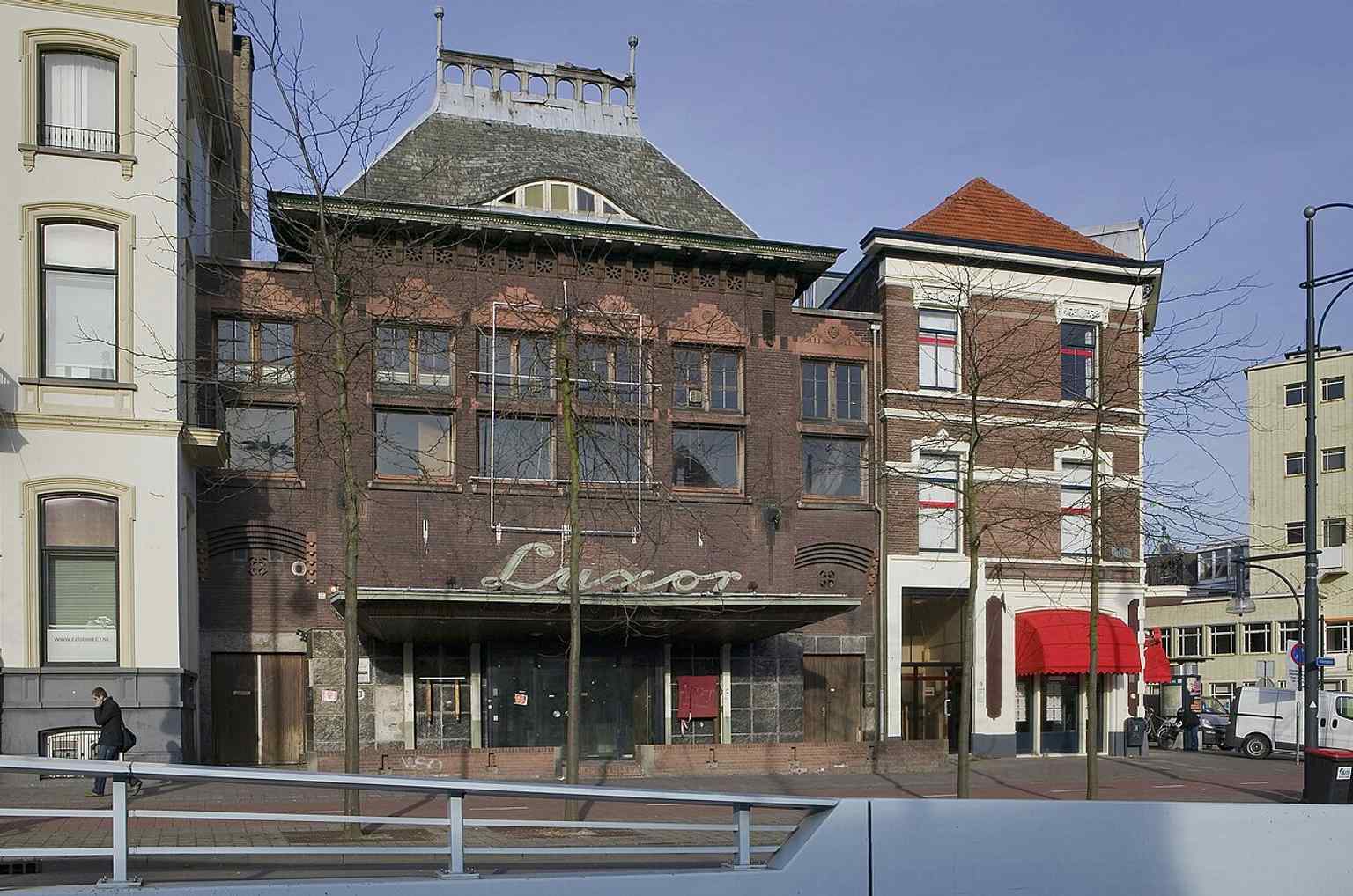 The main facade of Luxor, showing the historic building that began life in 1915 as Arnhem’s first cinema.