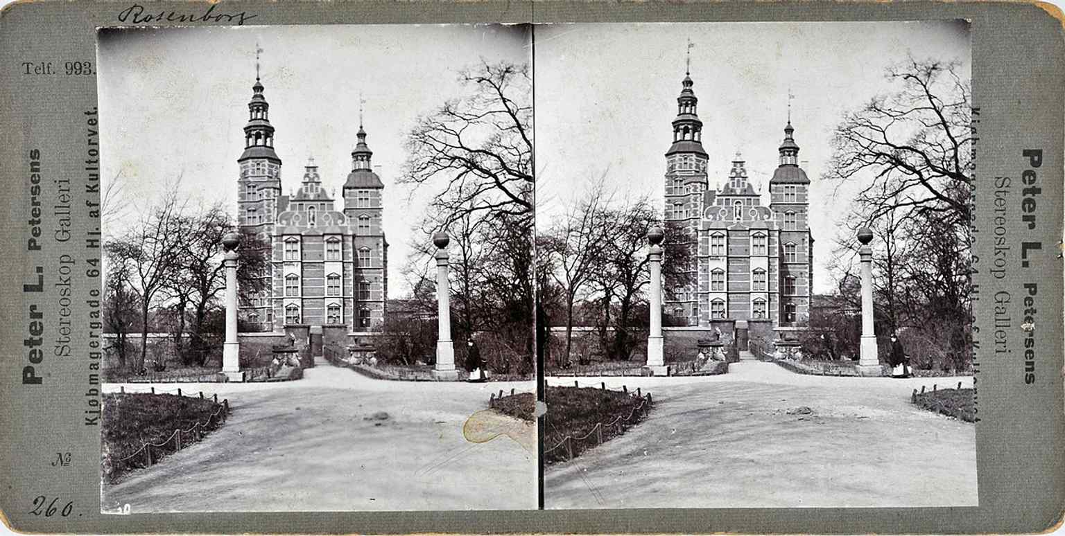 Rosenborg Castle around 1900, after it opened to the public in 1838, allowing visitors to journey through Denmark's royal history.