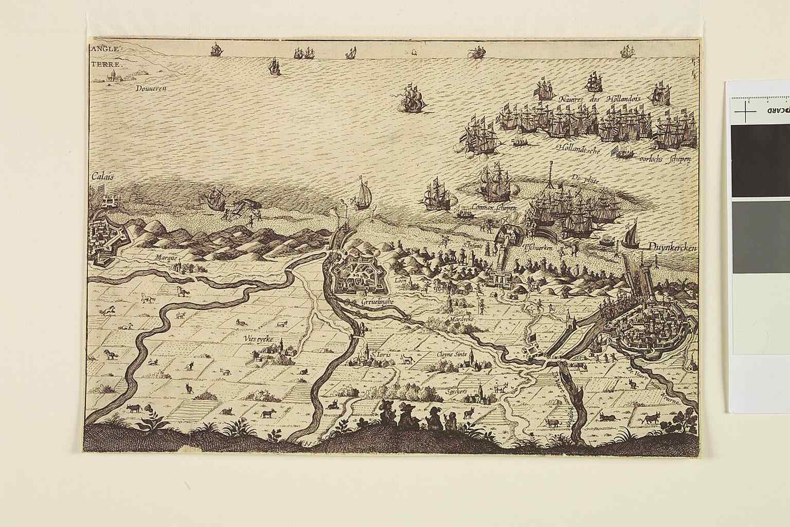A 1628 scene of fleets off Dunkirk, reflecting the city’s contested position between major European powers.