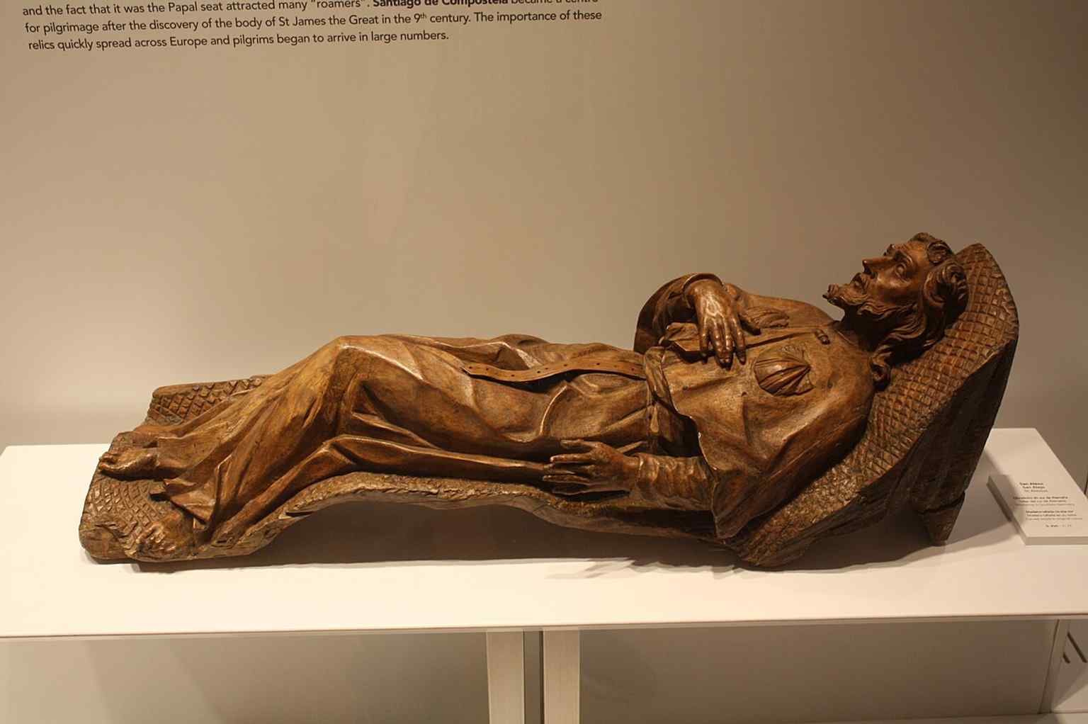 This 17th-century sculpture of Saint Alexius of Rome, crafted in a South German workshop, is part of the museum's diverse collection of art related to pilgrimage and religious history.