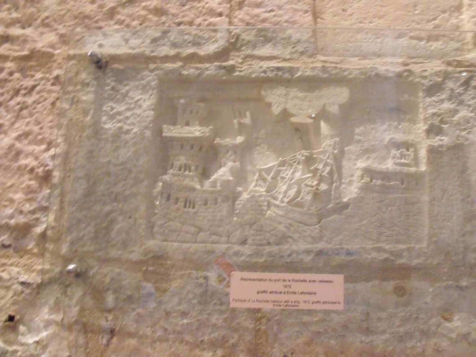 Another graffiti chamber from the tower’s prison days, illustrating how the walls became an archive of sailors’ captivity.