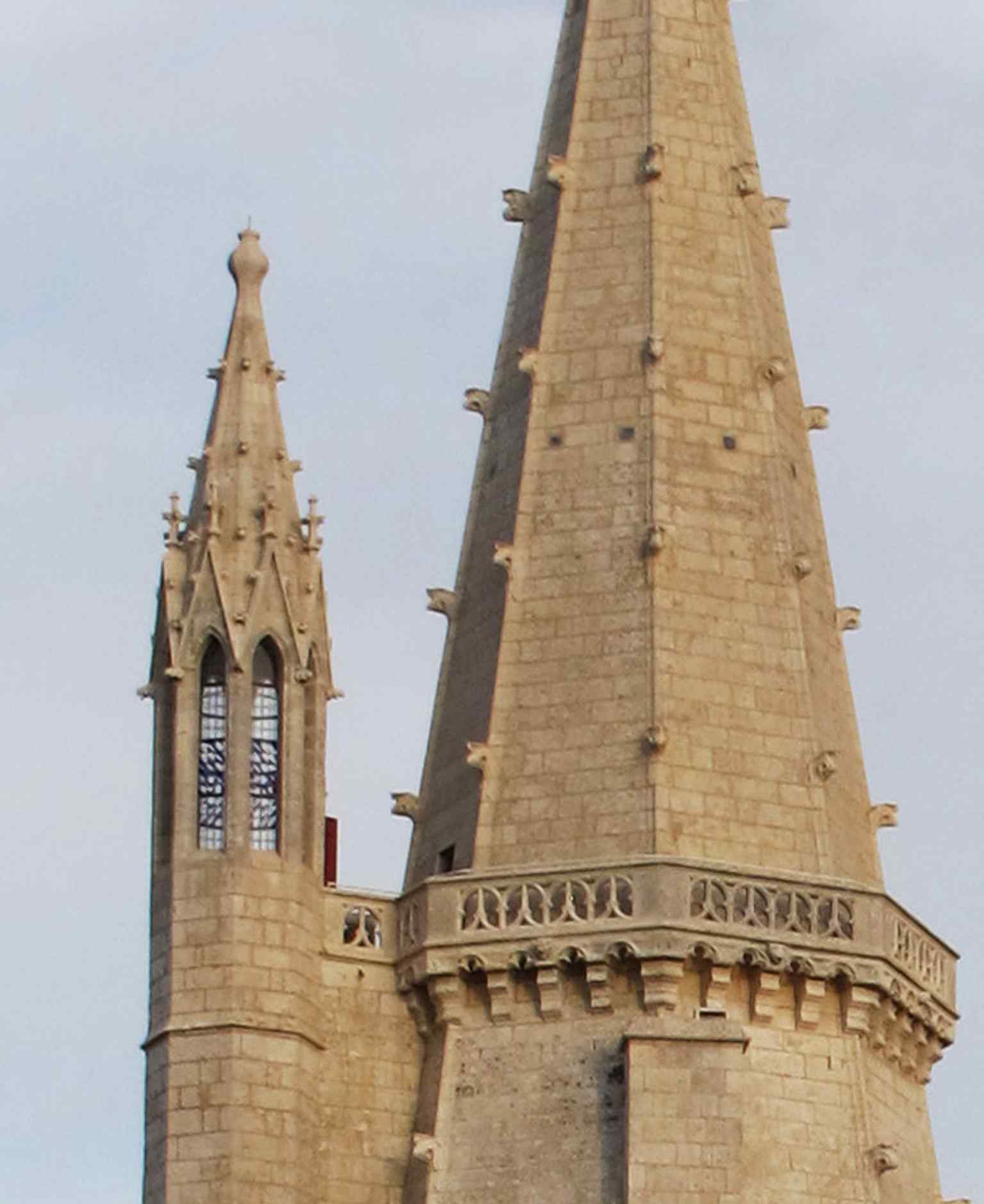 A close view of the reconstructed lantern, the feature that once served as a beacon and maritime landmark.