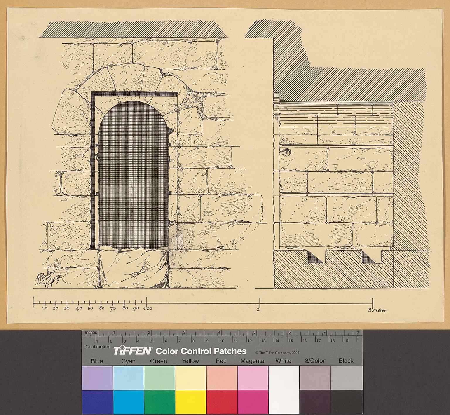 The tower doorway on the second floor, matching the source’s description of the raised medieval access point into the keep.